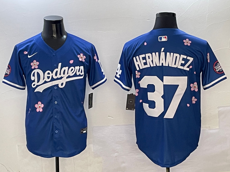 Men's Los Angeles Dodgers Teoscar Hernandez #37 Royal Jersey